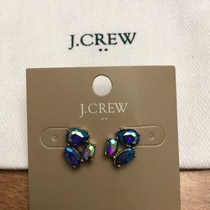 J.CREW Iridescent stone stud earrings